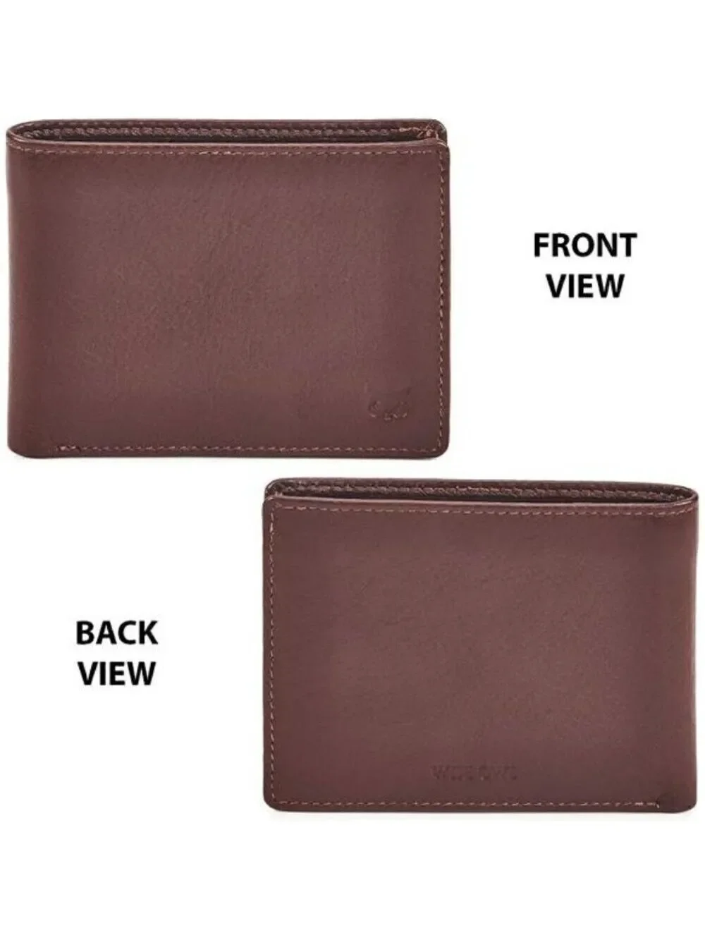 Real Leather Mens Bifold Wallet RFID Blocking Slim Minimalist Pocket Thin BROWN